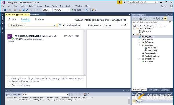 asp.net core中异常处理与静态文件的示例分析