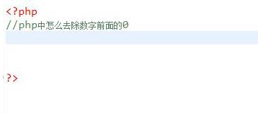 php如何去掉左边的0