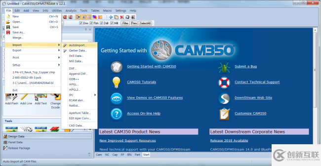cam350如何导入geber