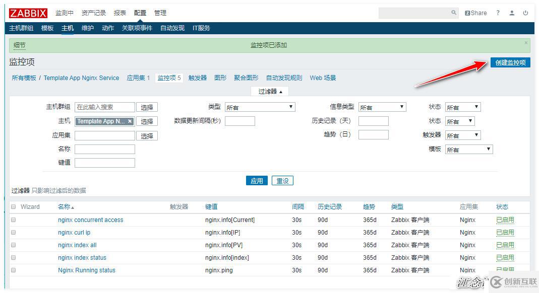zabbix监控redis、tomcat、Nginx